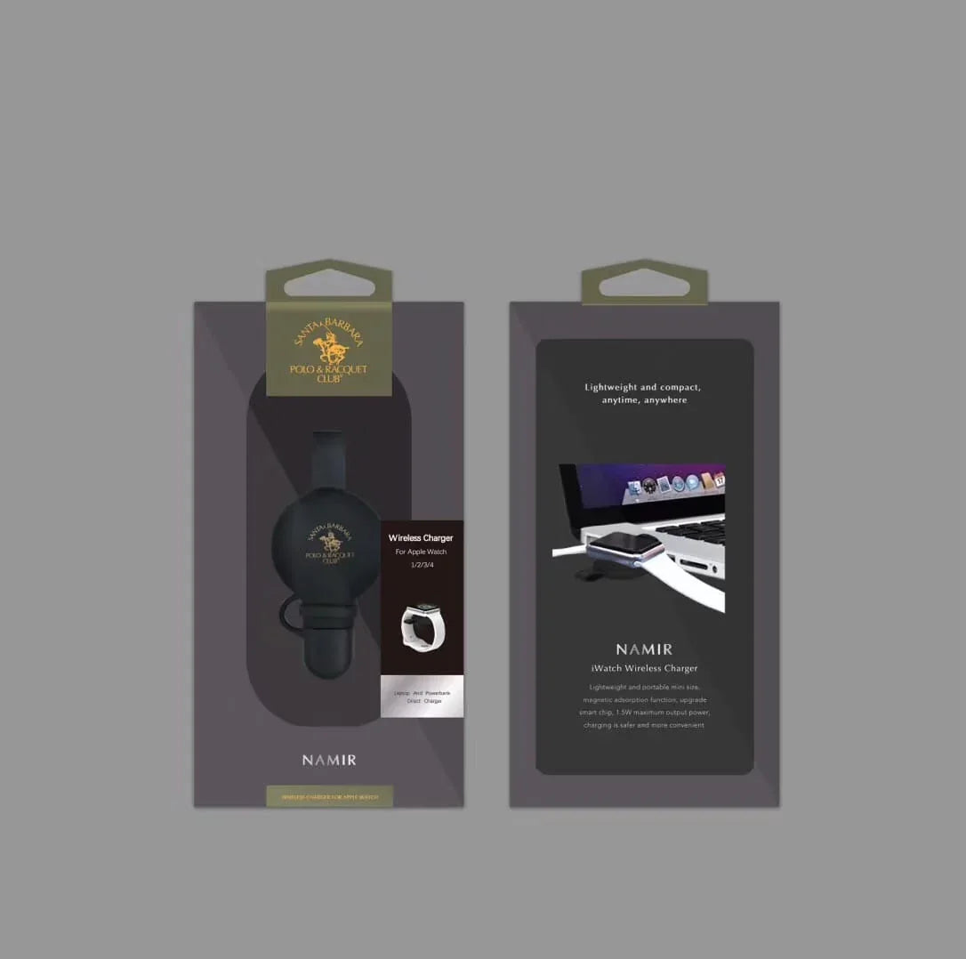 Santa Barbara Polo And Racquet Namir Wireless Charger For Apple Watch - Black (12 Months Warranty) - Tashqila Santa Barbara Polo And Racquet Namir Wireless Charger For Apple Watch - Black (12 Months Warranty) - Tashqila